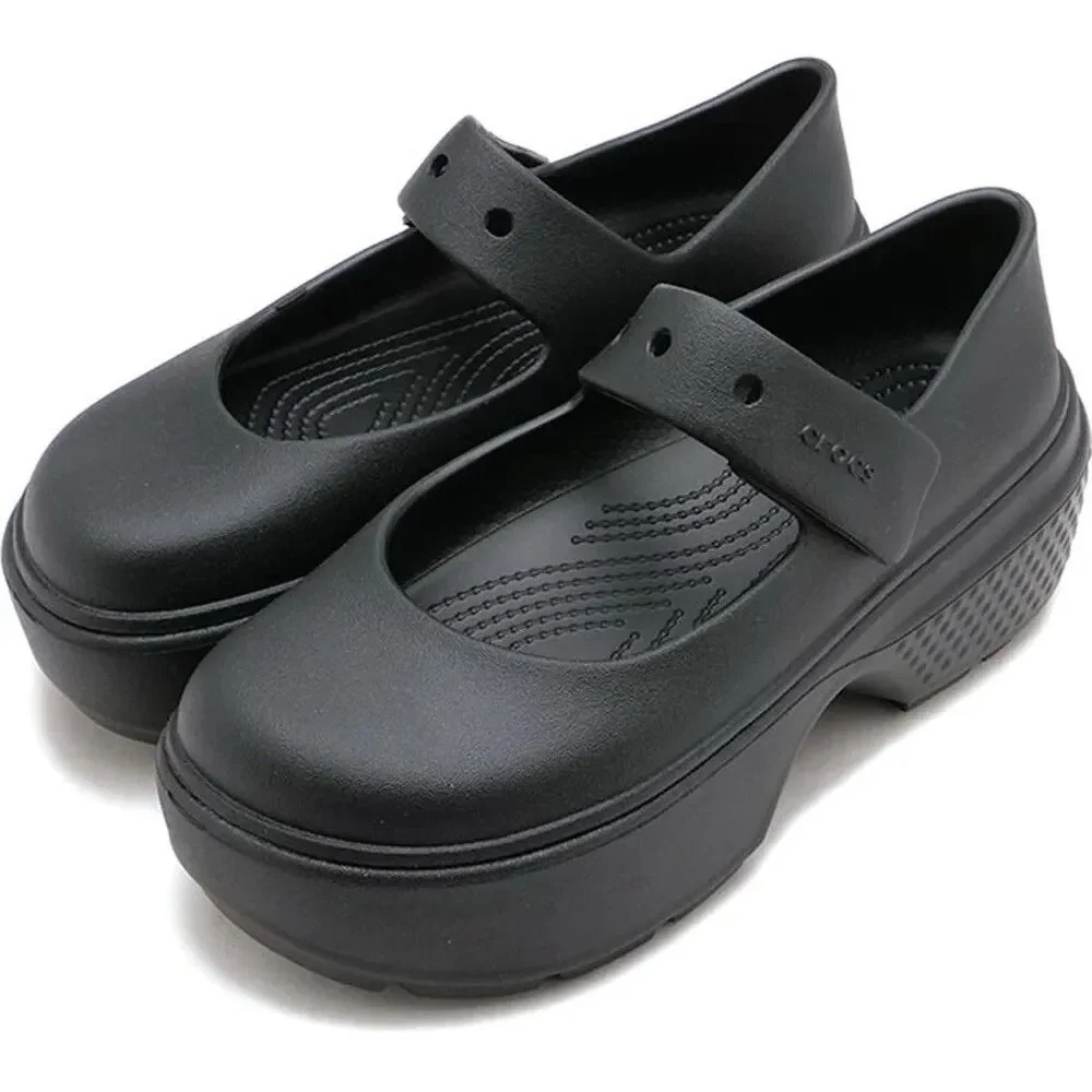 Crocs Stomp Mary Jane Platform Shoe Womens Size 11 Black Harajuku Cosplay Grunge
